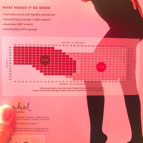 Isabel by Ingrid + Isabel NWT Maternity Opaque Tights Black Size S/M - Picture 3 of 5